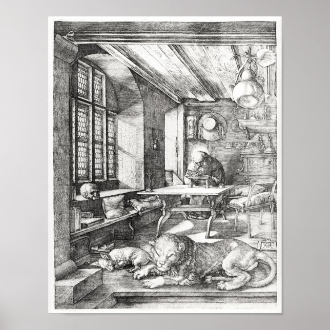 Poster Saint Jérôme dans son étude, 1514 (Devant)