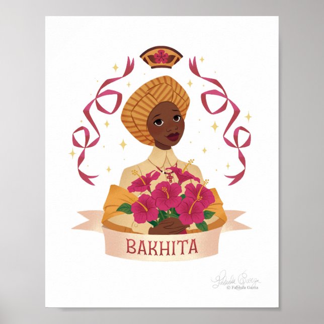 Poster Saint Josephine Bakhita Imprimer (Devant)