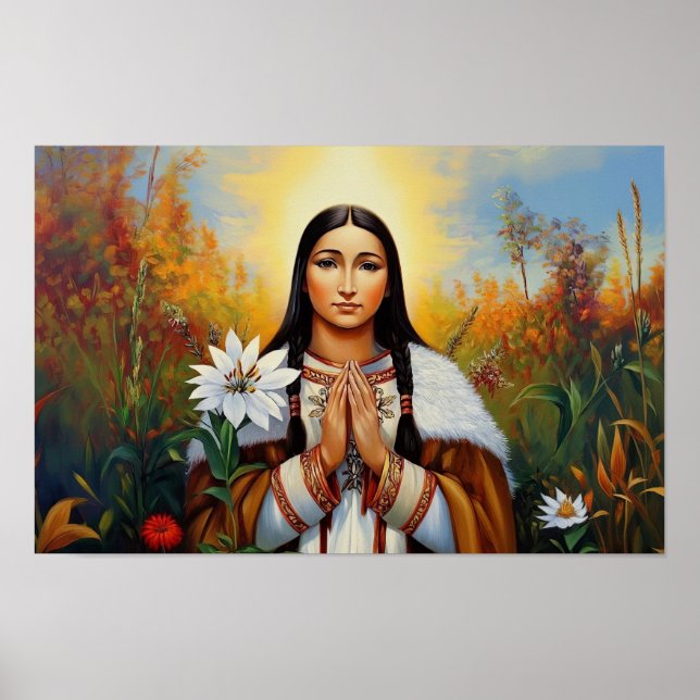 Poster Saint Kateri Tekakwitha (Devant)