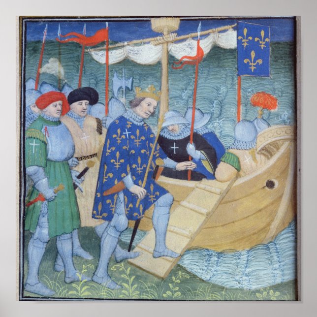 Poster Saint-Louis embarque pour les croisades (Devant)