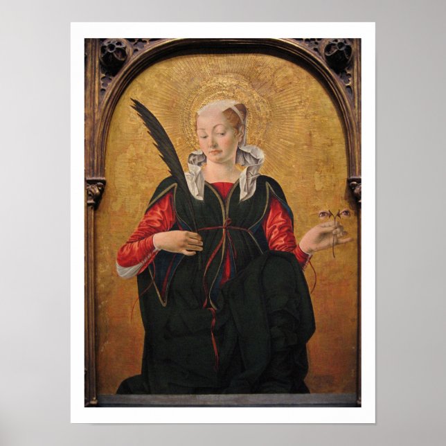 Poster Saint Lucy par Francesco del Cossa (Devant)