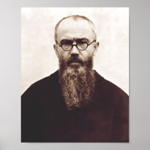 Poster Saint Maximilian Kolbe Polish Catholic priest