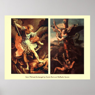 Poster Saint MICHAEL ARCHANGE VAINQUANT SATAN