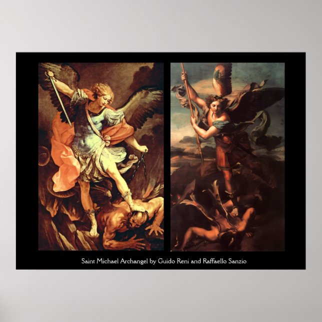 Poster Saint MICHAEL ARCHANGE VAINQUANT SATAN (Devant)