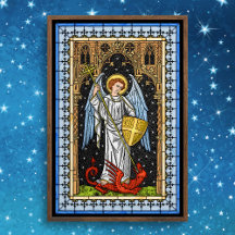 Saint Michael combat l'affiche de la bête