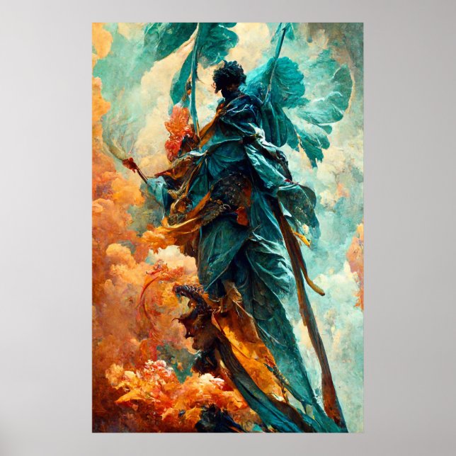 Poster Saint Michael combattant le Dragon (Devant)