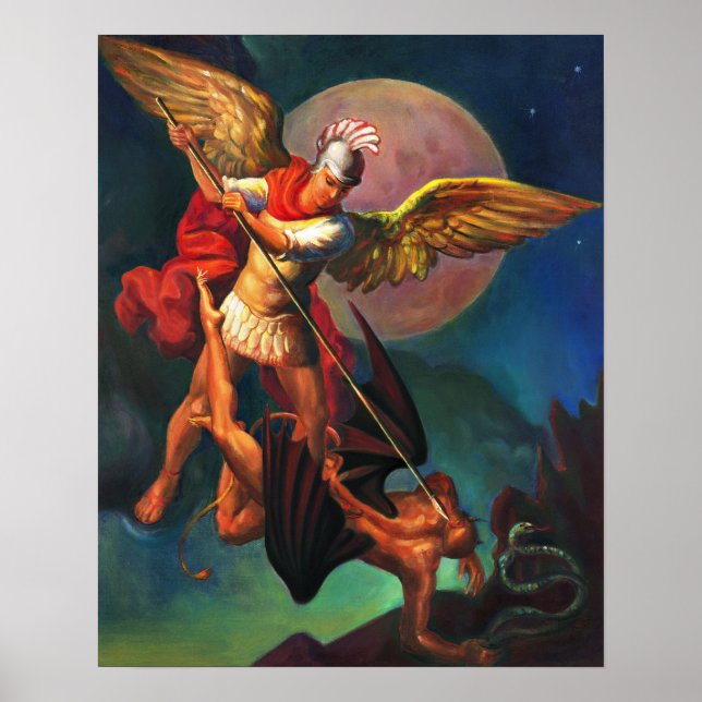Poster Saint Michael l'archange guerrier (Devant)