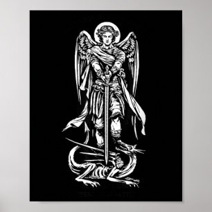 Poster Saint Michael L'Archange Nous Défend Dans La Batai