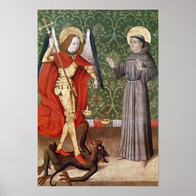Poster Saint Michel et Saint François d'Assise, vers 1480 (Devant)