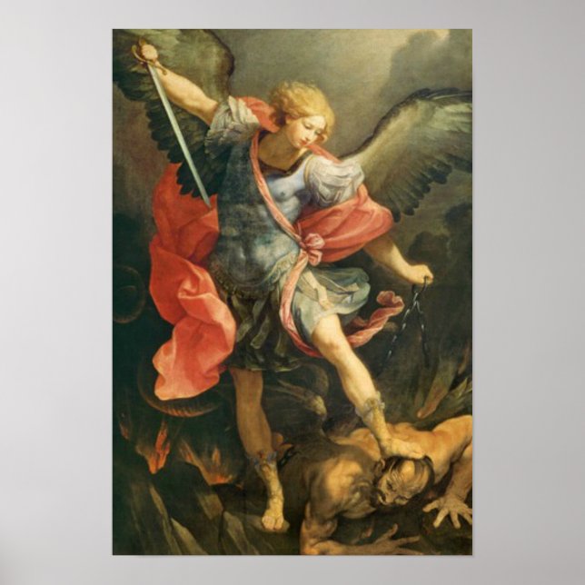 Poster Saint Michel l'Archange Ange de prière (Devant)