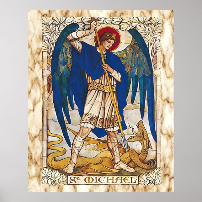 Poster Saint Michel l'Archange Angel Saint (Devant)