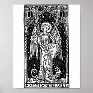 Poster Saint Michel l'Archange vainquant Satan Christ