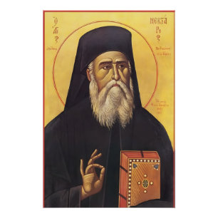 Poster Saint Nectarios d'Égine Orthodoxe Chrétien Byzanti