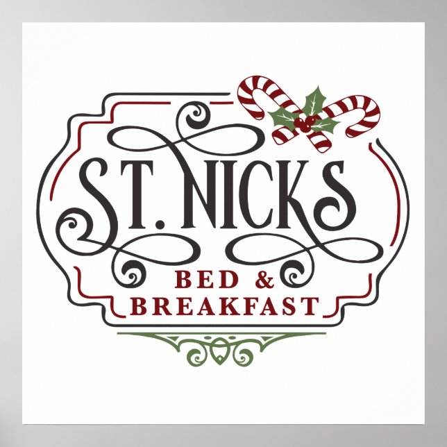 Poster Saint Nick's bed breakfast Noël (Devant)