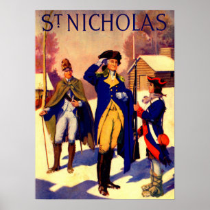 Poster Saint-Nicolas Février 1929 George Washington Cover