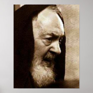 Poster Saint Padre Pio Image dévotionnelle