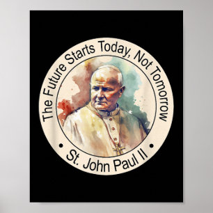 Poster Saint Pape Jean-Paul Ii Fameux Saints Catholiques 