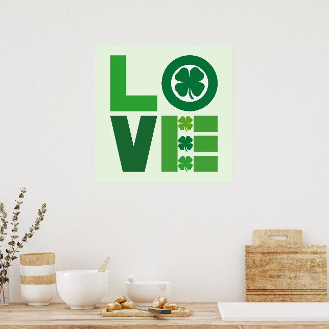 Poster Saint Patrick Love (Cuisine)