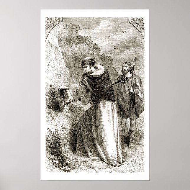 Poster Saint Patrick marquant le bouclier de Connal avec  (Devant)