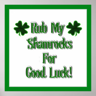 Poster Saint Patrick's Day - Frapper mes Shamrocks pour l
