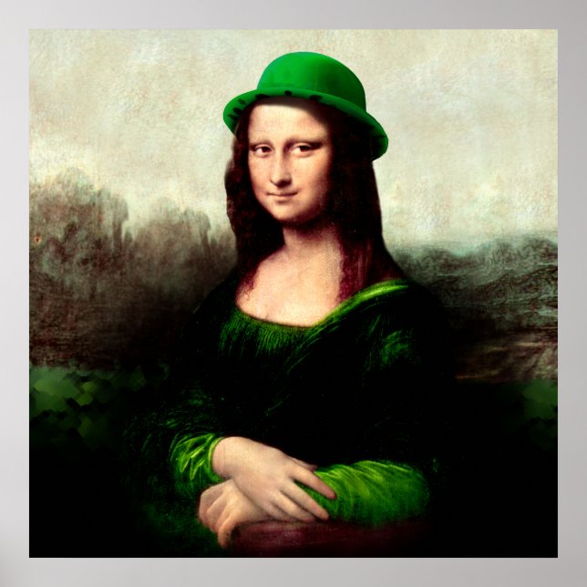 Poster Saint Patrick's Day Mona Lisa (Devant)