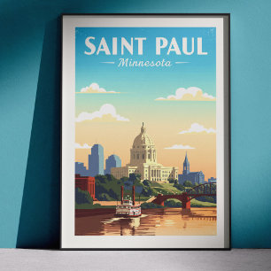 Poster Saint Paul Minnesota vintage