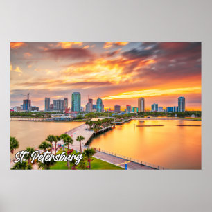 Poster Saint-Pétersbourg, Floride, États-Unis