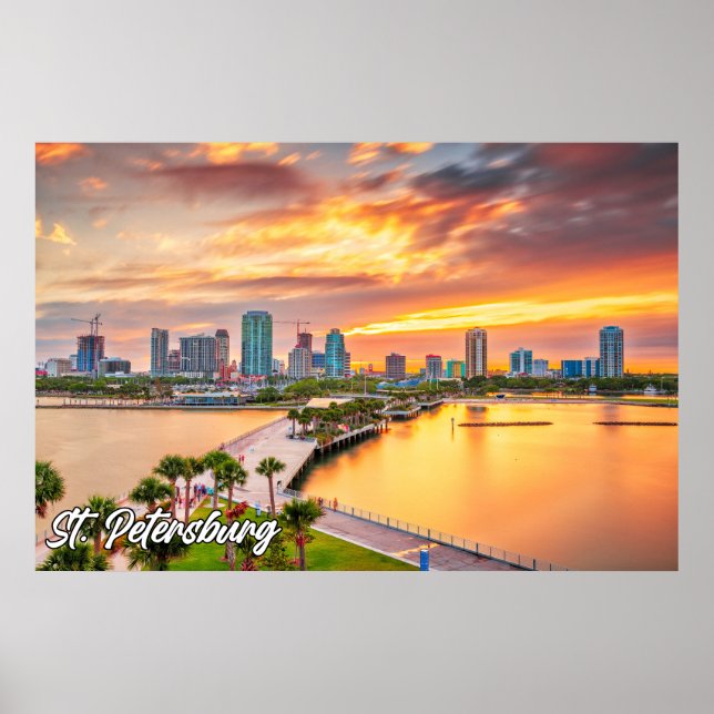 Poster Saint-Pétersbourg, Floride, États-Unis (Devant)