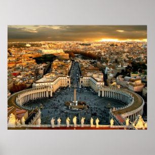 Poster Saint Pierre du Vatican Carré