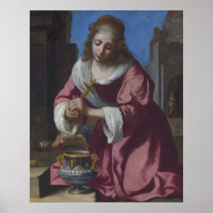Poster Saint Praxedis — Vermeer (1655)