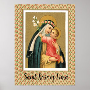 Poster Saint Rose de Lima et le Christ Enfant (M 023)