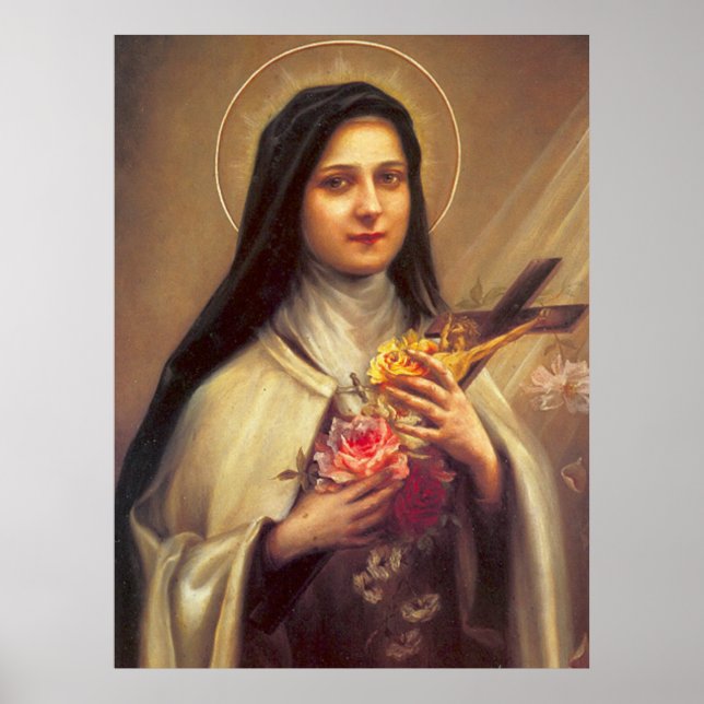 Poster Saint Thérèse de Lisieux Petite Fleur de Jésus Ros (Devant)