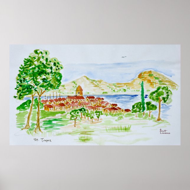 Poster Saint-Tropez | French Riviera, France (Devant)