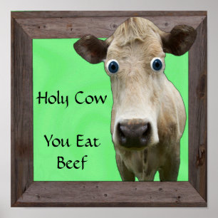 POSTER SAINT VACHE VOUS MANGEZ DU BOEUF-POSTER