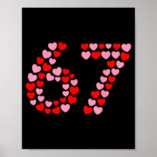 Poster Saint-Valentin 67 Meme 67e Anniversaire 6 7 Valent
