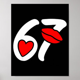 Poster Saint-Valentin 67 Meme Lèvres Et Cœur Drôle Six S
