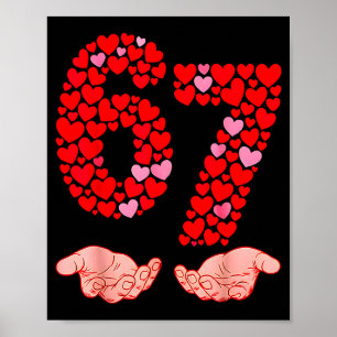 Poster Saint-Valentin 67 Meme Rempli De Cœurs Drôle S