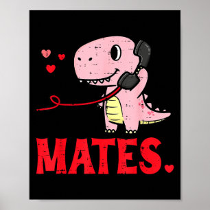 Poster Saint-Valentin à la recherche de l'âme sœur Dinosa