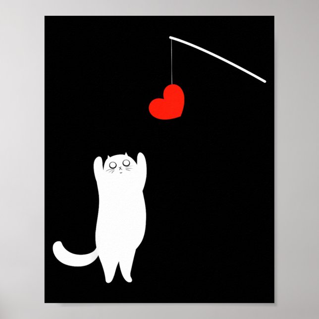 Poster Saint-Valentin amateur de chat Animal Affection Am (Devant)