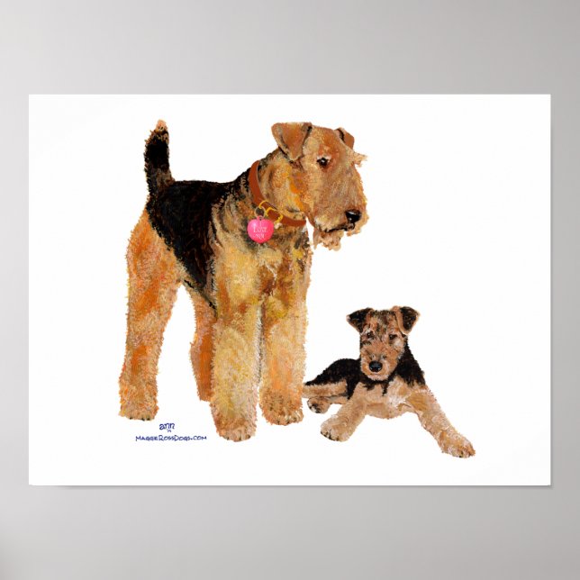 Poster Saint-Valentin Amour de chiot (Devant)