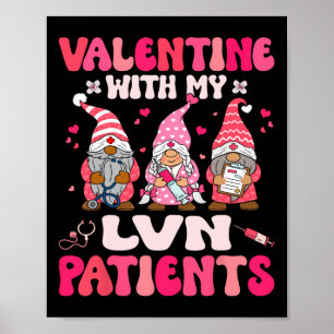 Poster Saint-Valentin avec ma infirmière diplômée Gnome d