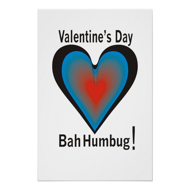 Poster Saint Valentin Bah Humbug (Devant)