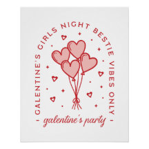 Saint-Valentin de Galentine bestie coquette