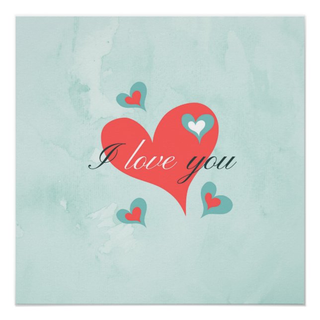 Poster Saint Valentin dévouement de l'amour (Devant)