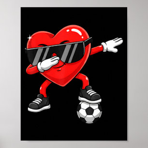 Poster Saint-Valentin Football Heart Dab Football Hommes