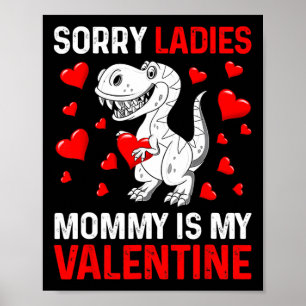 Poster Saint-Valentin Garçons Enfants Désolé Mesdames Mam