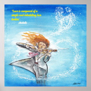 Poster Saint Valentin Musique Âmes belle citation