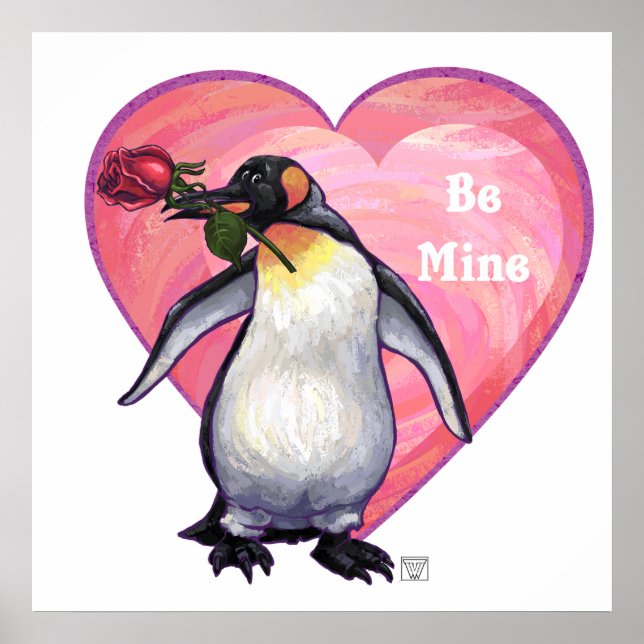 Poster Saint-Valentin Penguin (Devant)