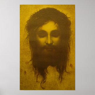 Poster Saint visage de Jésus Christ / Voile de Veronica