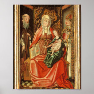 Poster Sainte-Anne vintage et Vierge Marie